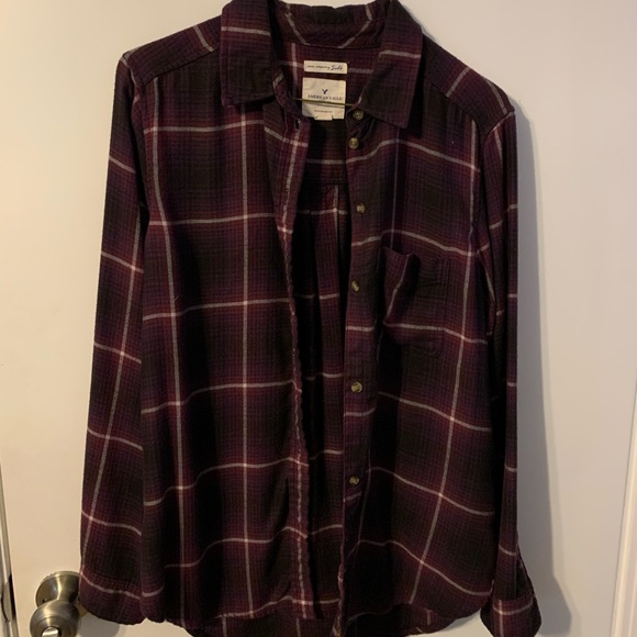 American Eagle Outfitters Tops - Purple American Eagle Flannel